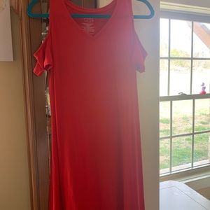 Time and Tru Cold Shoulder Swing Dress - SALE